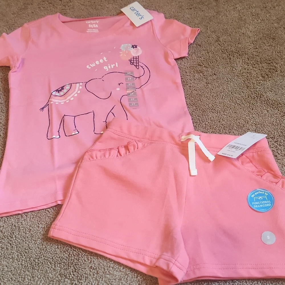 NWT Carter's T Shirt/shorts- 5T/5